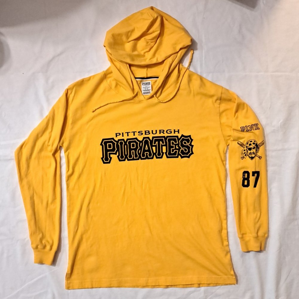 Pirates Victorias Secret PINK L/S Yellow Hoodie Medium Skenes Griffin Reynolds